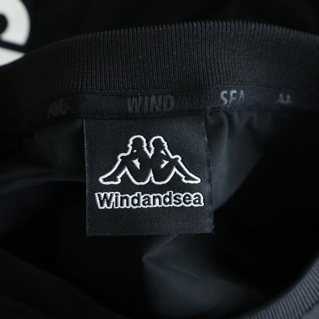 KAPPA(カッパ) ×WINDANDSEA PISTE ピステ ナイロン ロングスリーブ ブラック