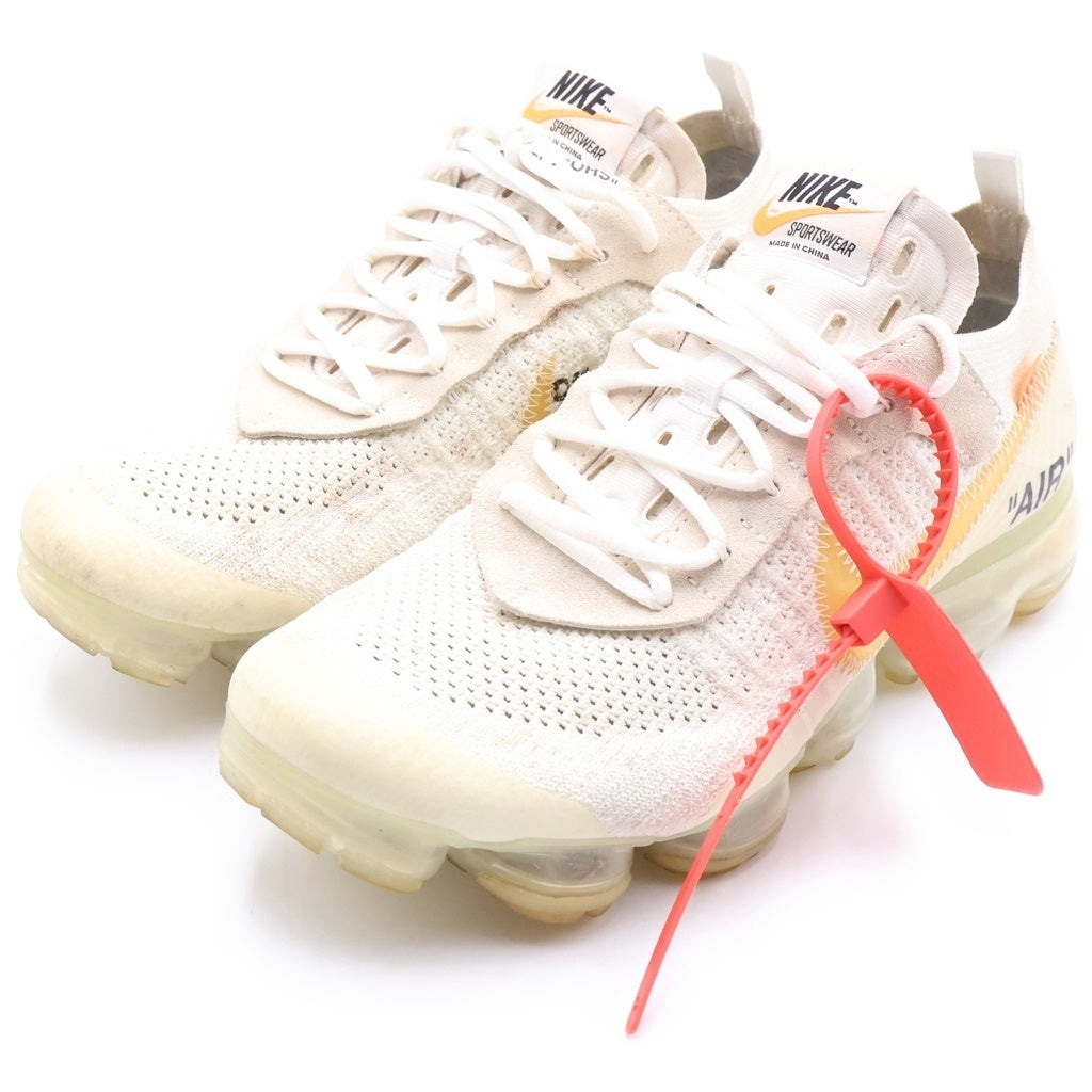 NIKE(ナイキ) ×OFF-WHITE THE 10 AIR VAPORMAX FK オフホワイト ザテン エアヴェイパーマックス フライニット ローカットスニーカー ホワイト US8.5/26.5cm AA3831-100