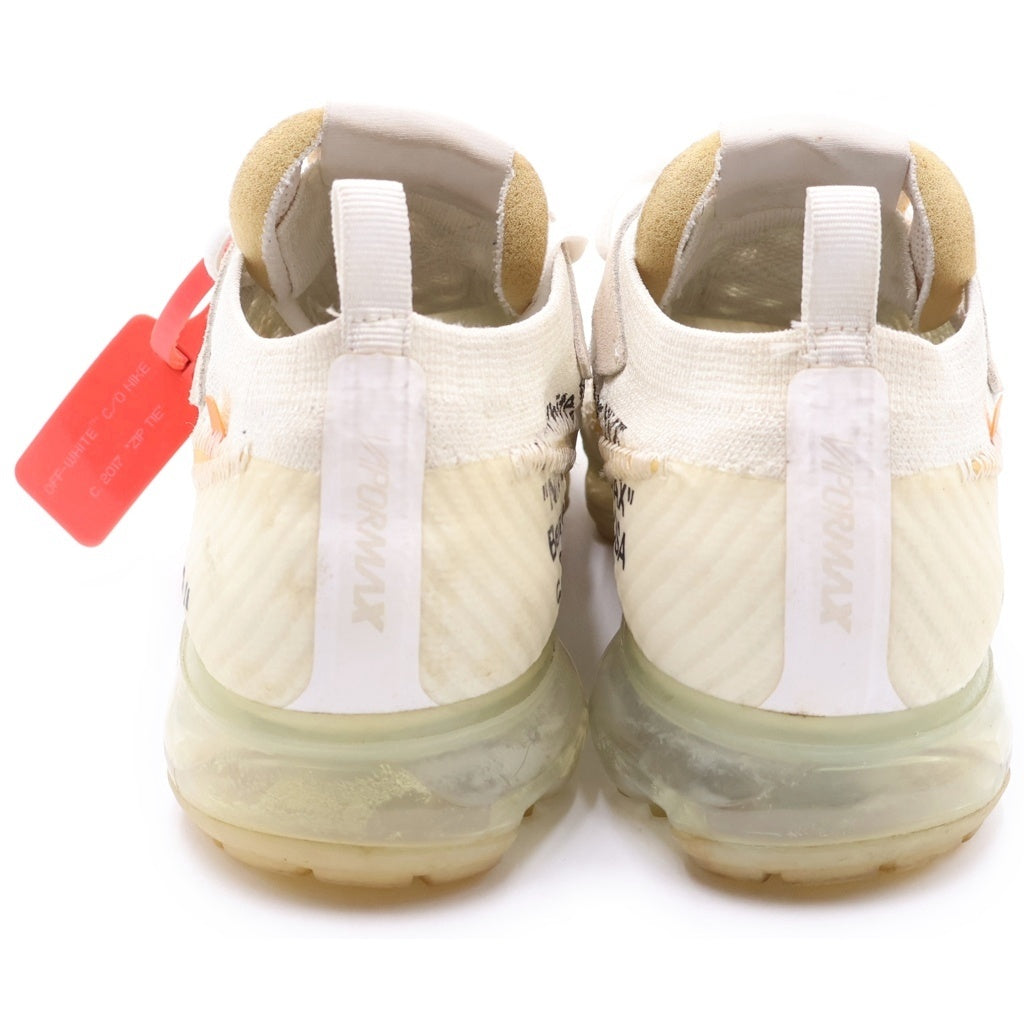 NIKE(ナイキ) ×OFF-WHITE THE 10 AIR VAPORMAX FK オフホワイト ザテン エアヴェイパーマックス フライニット ローカットスニーカー ホワイト US8.5/26.5cm AA3831-100