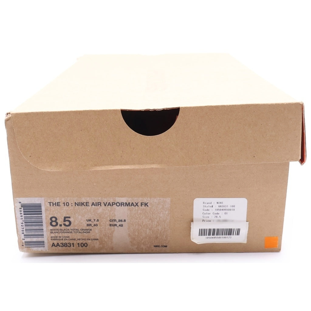NIKE(ナイキ) ×OFF-WHITE THE 10 AIR VAPORMAX FK オフホワイト ザテン エアヴェイパーマックス フライニット ローカットスニーカー ホワイト US8.5/26.5cm AA3831-100