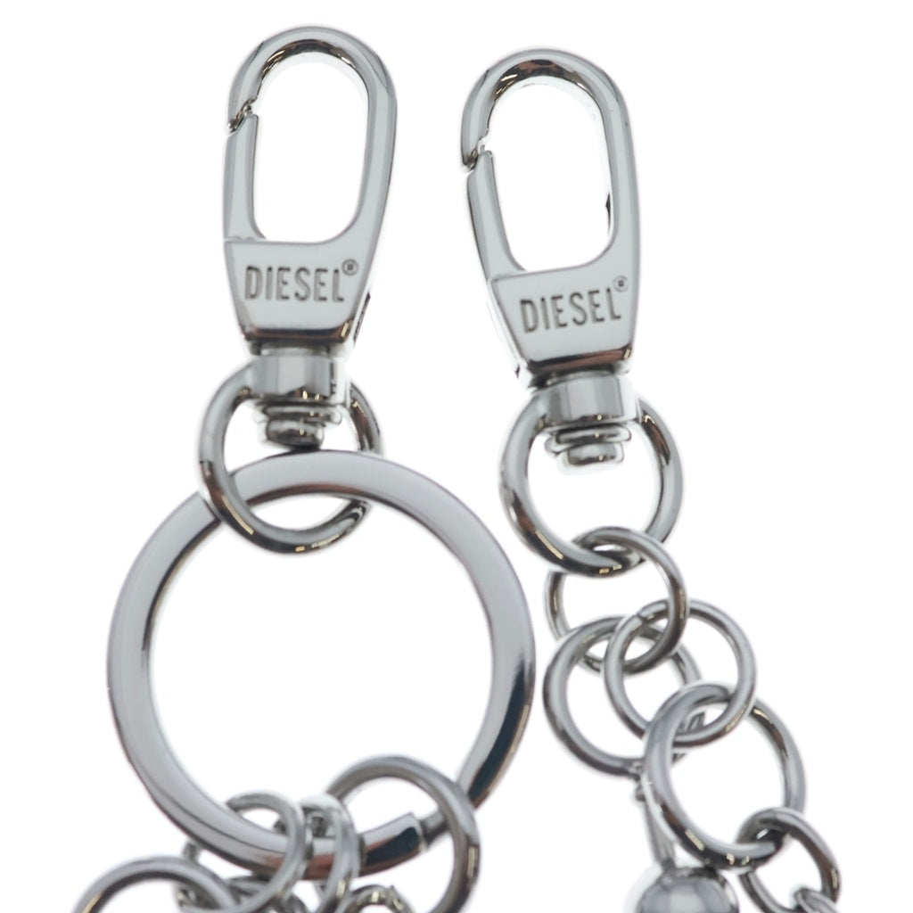 DIESEL(ディーゼル) CHAIN-D M Layered chain charm ハート ロゴチェーンチャーム シルバー