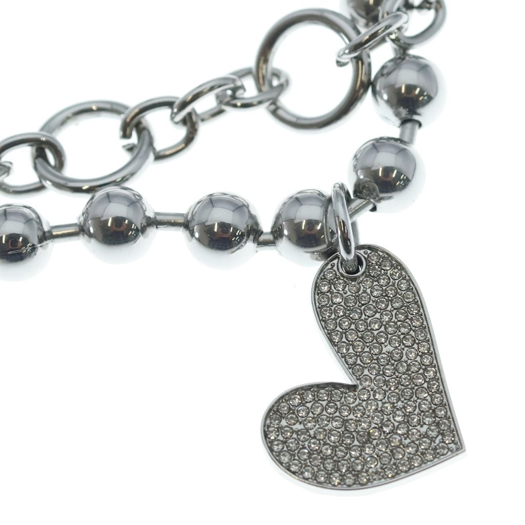 DIESEL(ディーゼル) CHAIN-D M Layered chain charm ハート ロゴチェーンチャーム シルバー