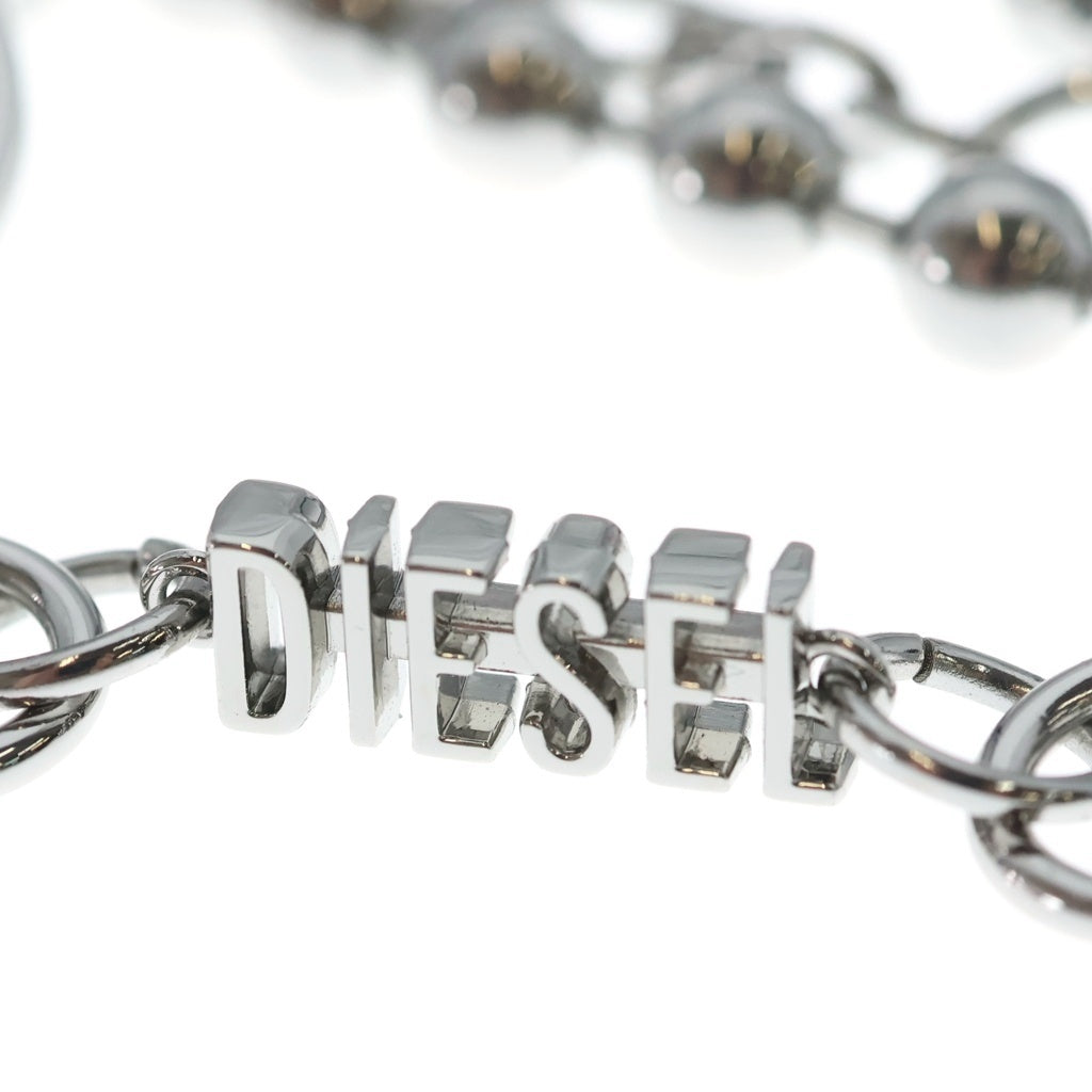 DIESEL(ディーゼル) CHAIN-D M Layered chain charm ハート ロゴチェーンチャーム シルバー