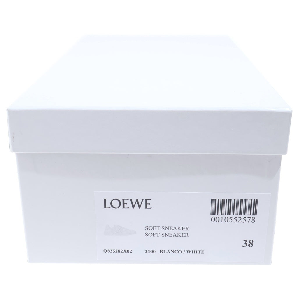 LOEWE(ロエベ) アナグラム レザー ローカットスニーカー 592206 ホワイト レディース