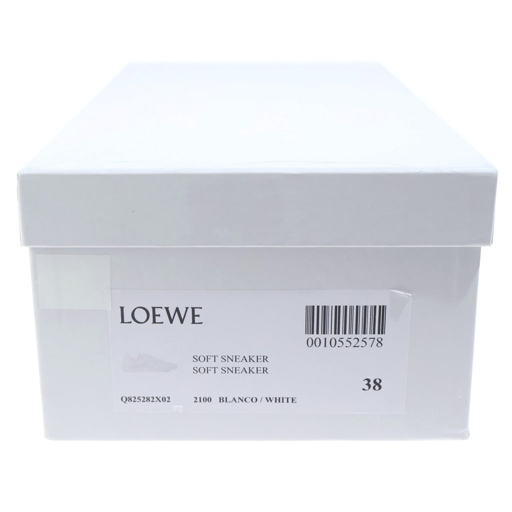 LOEWE(ロエベ) アナグラム レザー ローカットスニーカー 592206 ホワイト レディース
