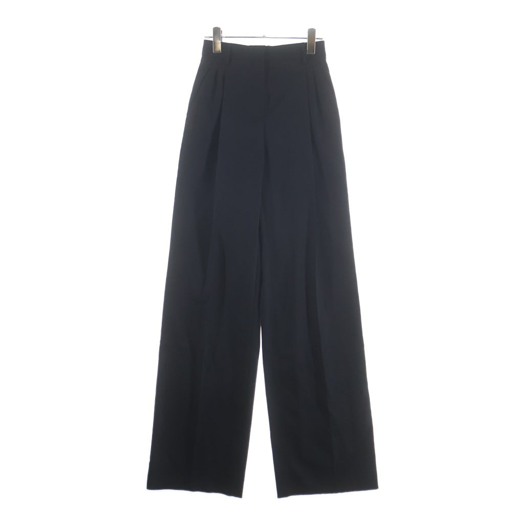 LOEWE(ロエベ) センタープレス ストレート スラックス パンツ Q825331X08 ブラック レディース