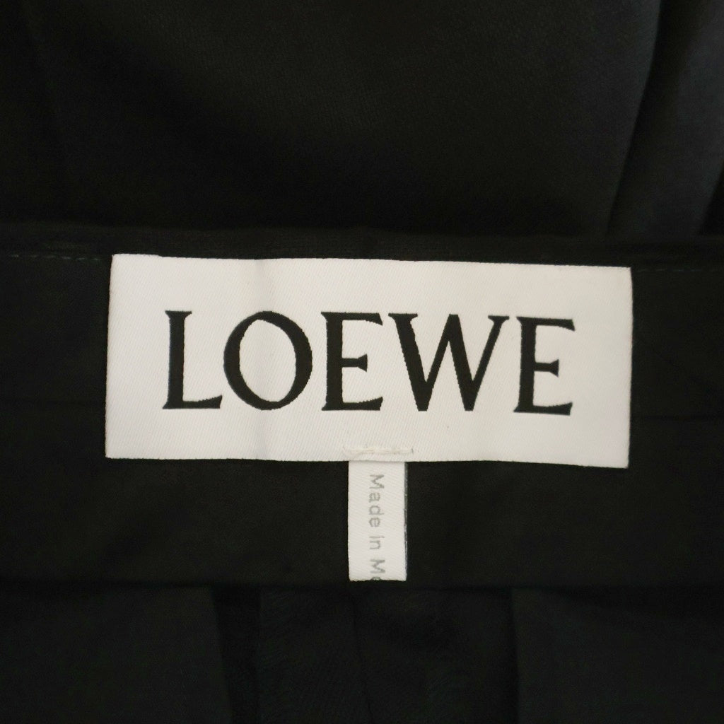 LOEWE(ロエベ) センタープレス ストレート スラックス パンツ Q825331X08 ブラック レディース