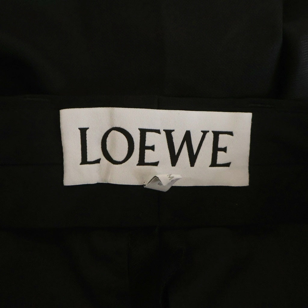 LOEWE(ロエベ) センタープレス ストレート スラックス パンツ Q825331X08 ブラック レディース