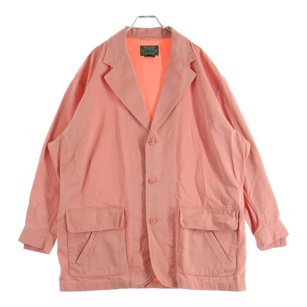 POLO RALPH LAUREN(ポロラルフローレン) VINTAGE 90s 3B ツイル コットン テーラードジャケット 袖カフス ピンク