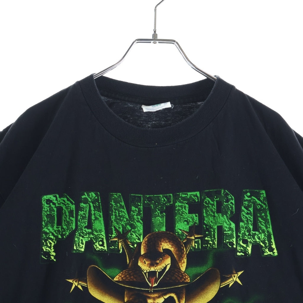 VINTAGE(ヴィンテージ) 90s PANTERA 1995 THE GREAT SOUTHERN TRENDKILLL 裾袖シングル クルーネックTシャツ ブラック