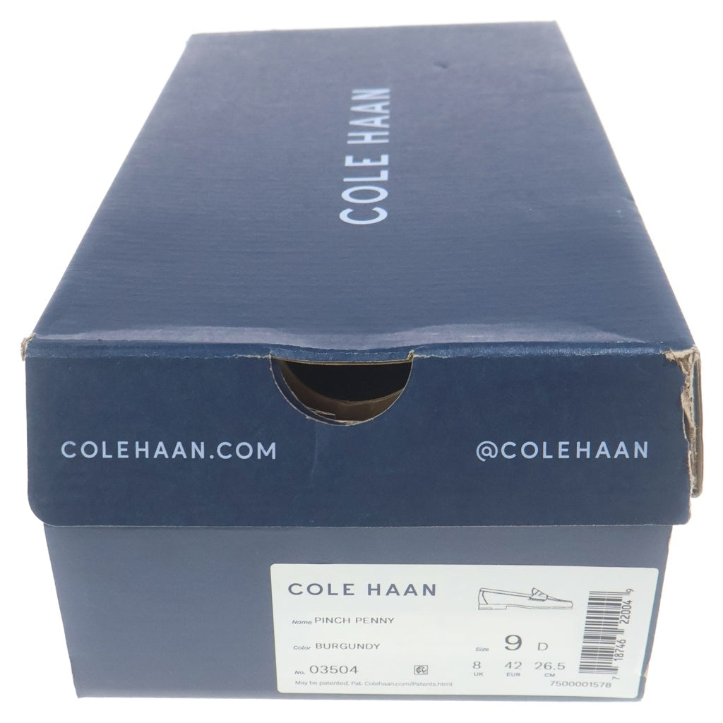 COLE HAAN(コール ハーン) PINCH PENNY ピンチ ペニー コイン ガラスレザー 03503 26.5cm/US9D コインローファー ブラック
