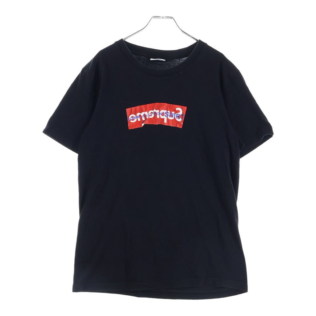 SUPREME(シュプリーム) 17SS ×Comme des Garcons SHIRT Box Logo Tee コムデギャルソンシャツ ボックスロゴ プリント 半袖Tシャツ カットソー ブラック