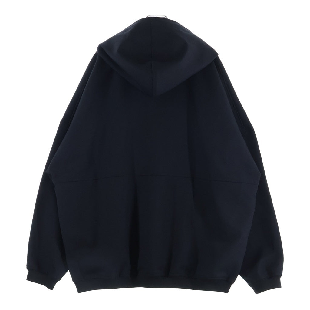 COOTIE PRODUCTIONS(クーティー プロダクションズ) Polyester Twill Half Zip Hoodie ポリエステル ハーフジップ フーディパーカー ブラック