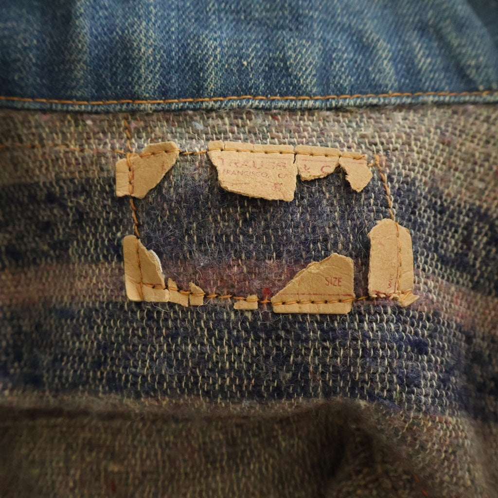 Levi's(リーバイス) VINTAGE 60s-70s BIGE 不V 70505-0317 4th 横縞 ブランケット Gジャン インディゴ