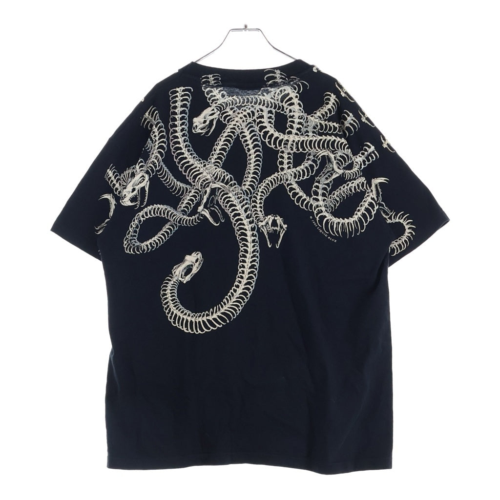 VINTAGE(ヴィンテージ) 90s LIQUID BLUE Medusa Skull リキッドブルー メデューサスカル クルーネックTシャツ ブラック 総柄