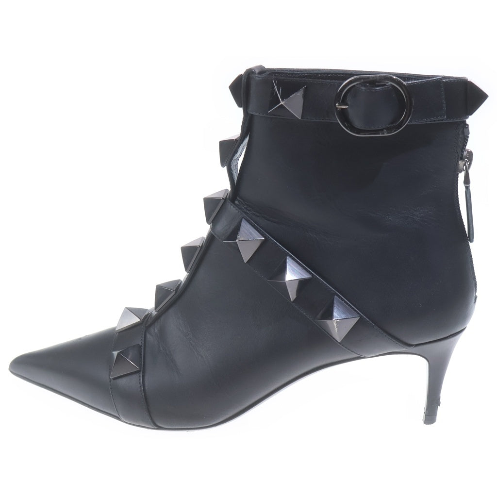 VALENTINO(ヴァレンティノ) Roman Studs ローマン スタッズ ハイヒール ブーツ ブラック レディース