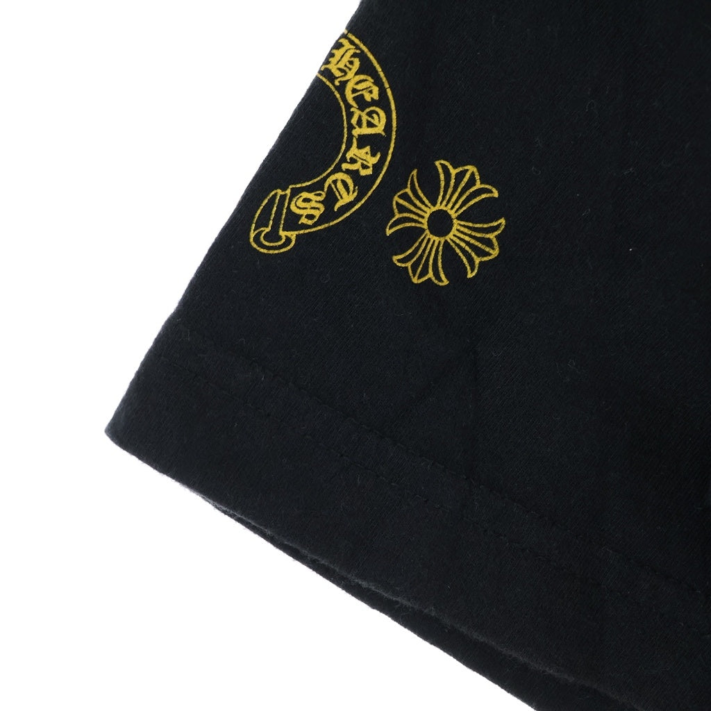 CHROME HEARTS(クロムハーツ) YELLOW CH PLUS イエロー CHプラス サークルロゴ 半袖Tシャツ ブラック/イエロー