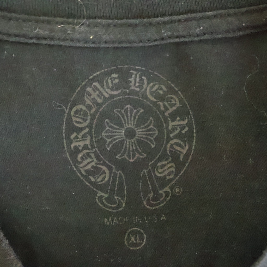 CHROME HEARTS(クロムハーツ) YELLOW CH PLUS イエロー CHプラス サークルロゴ 半袖Tシャツ ブラック/イエロー