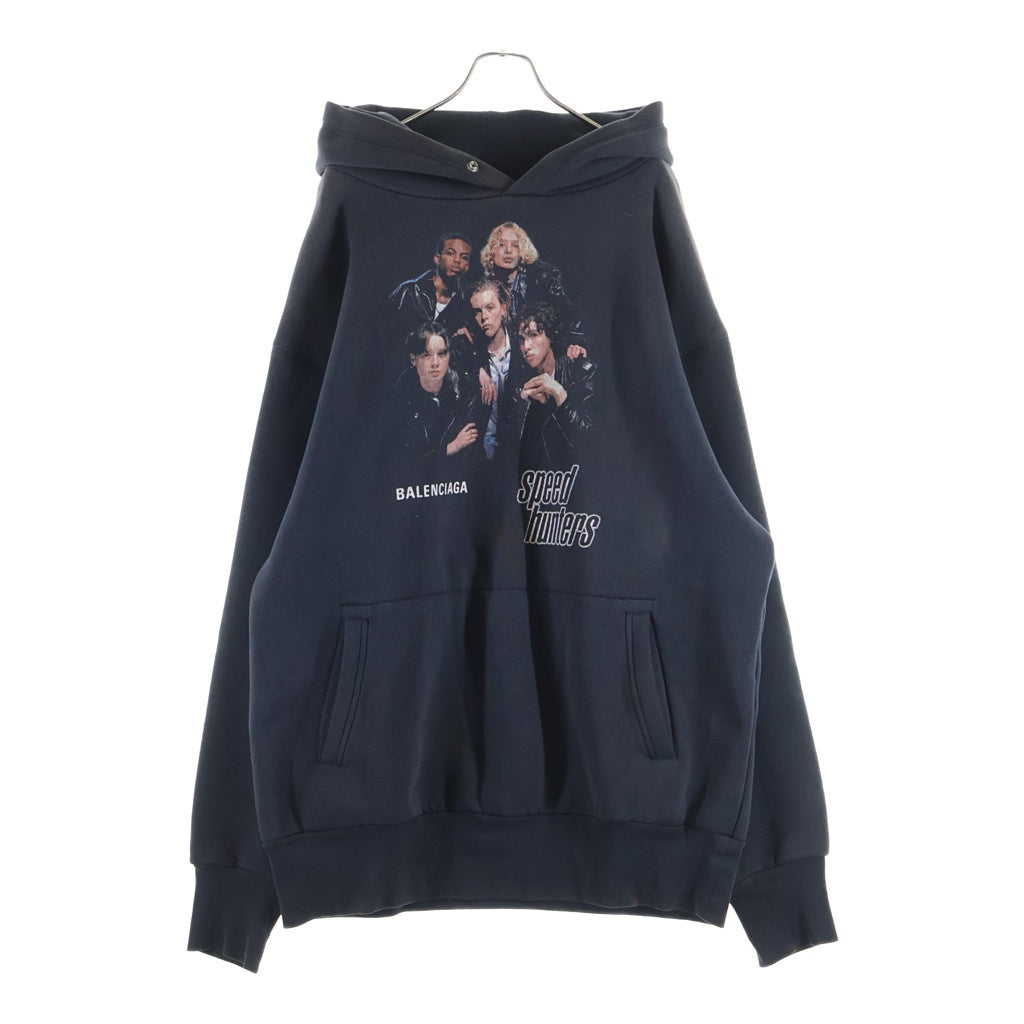 BALENCIAGA(バレンシアガ) 19AW Speed Hunters Hoodie 541873 TCV37 スピードハンターズ プルオーバースウェットパーカー フーディー ブラック