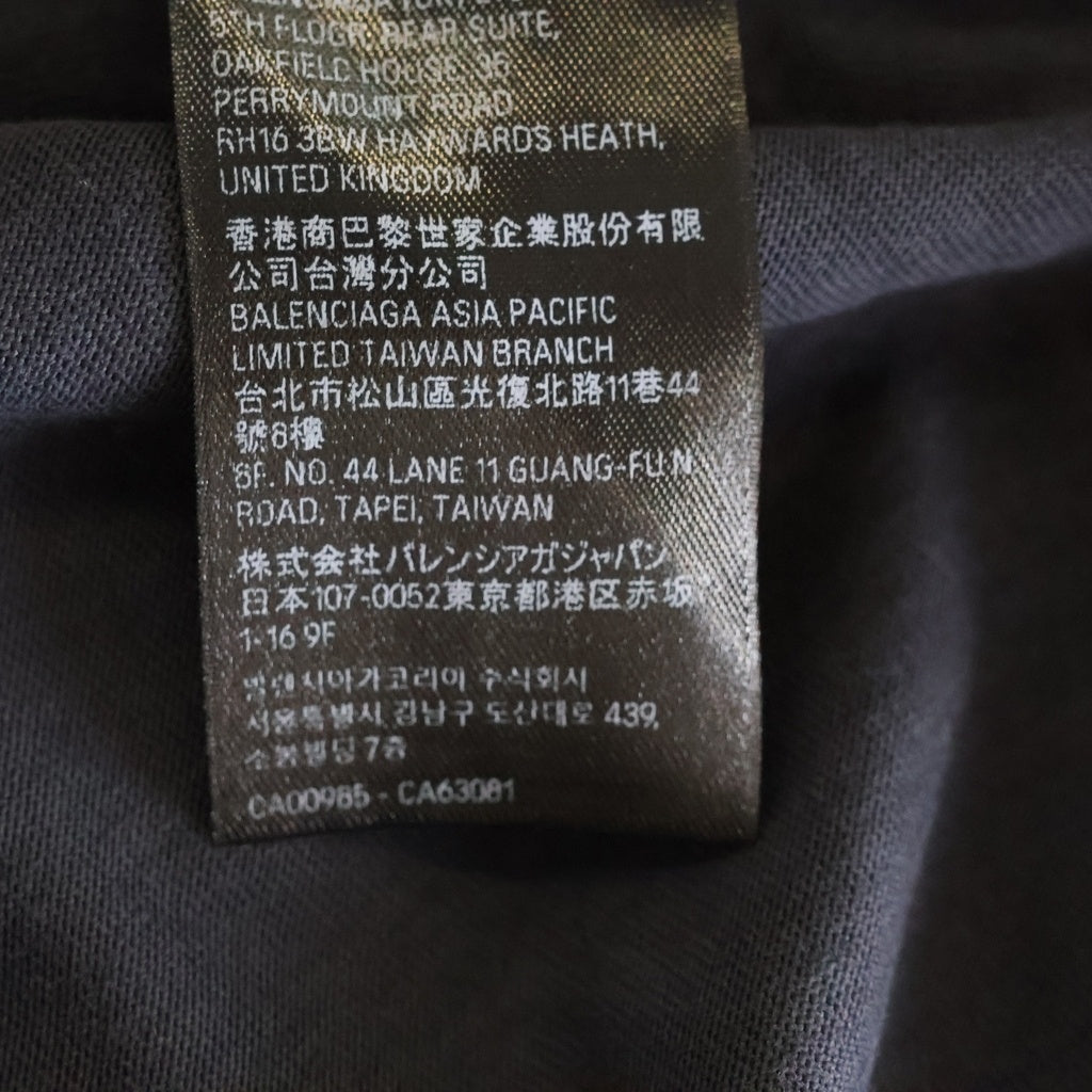 BALENCIAGA(バレンシアガ) 23AW Off Shore Oversized T-shirt 739028 TPVM8 ヴィンテージ加工 オーバーサイズド 半袖Tシャツ カットソー チャコールグレー