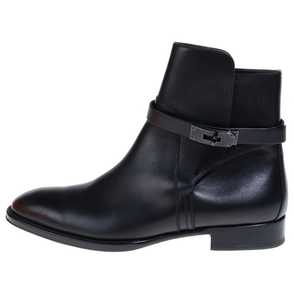 HERMES(エルメス) ジェフ ケリーブラックバックル ショートブーツ ブラック H222979Z