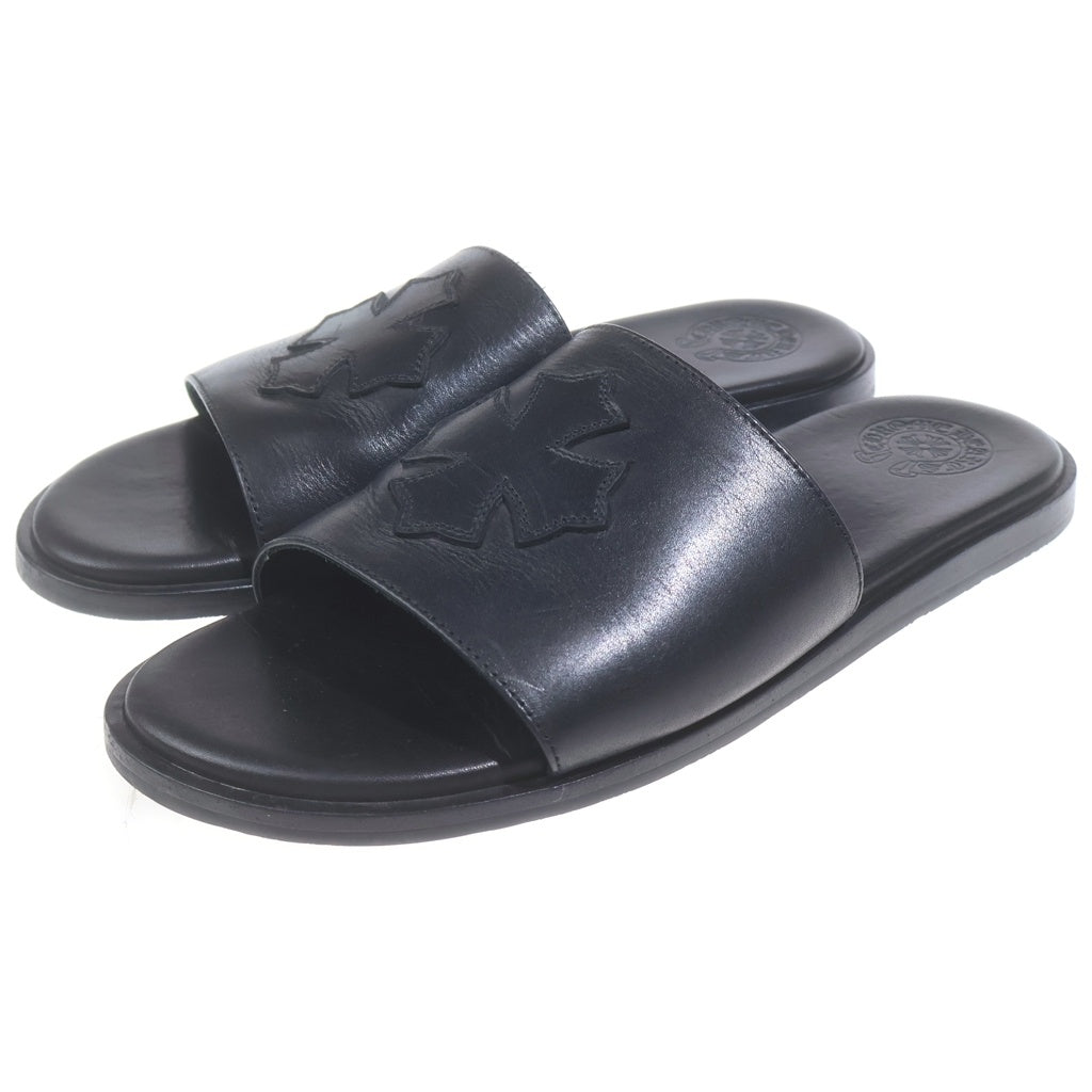 CHROME HEARTS(クロムハーツ) CH SLIDE LEATHER CHプラスパッチレザーサンダル ブラック