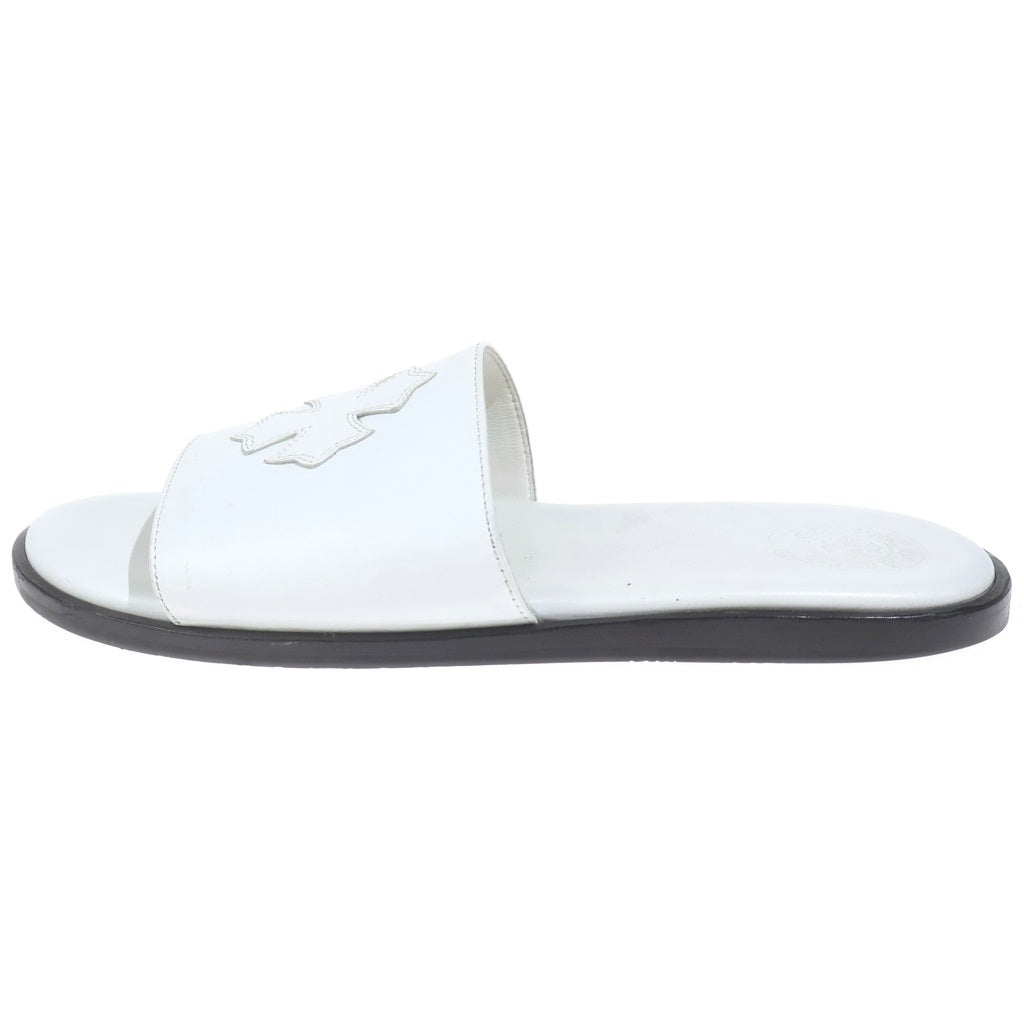 CHROME HEARTS(クロムハーツ) CH SLIDE LEATHER CHプラスパッチレザーサンダル ホワイト