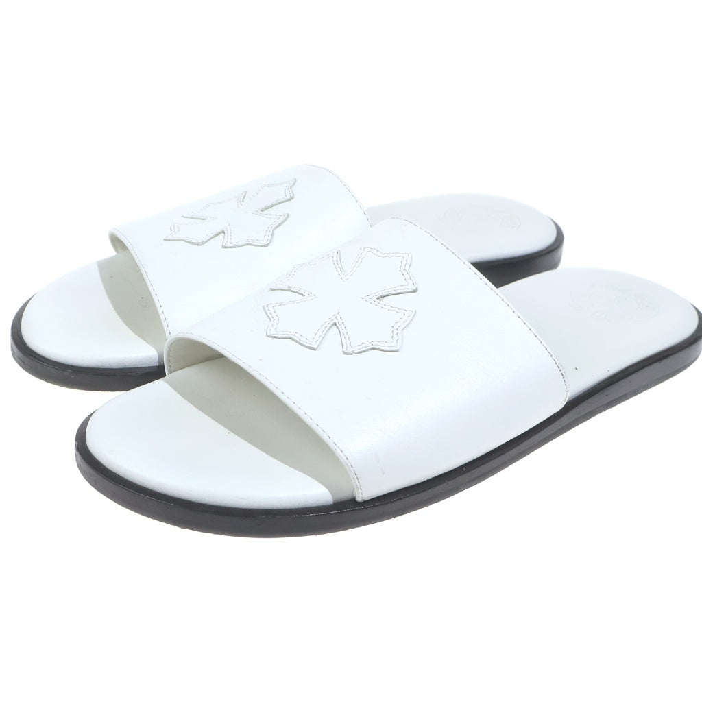 CHROME HEARTS(クロムハーツ) CH SLIDE LEATHER CHプラスパッチレザーサンダル ホワイト