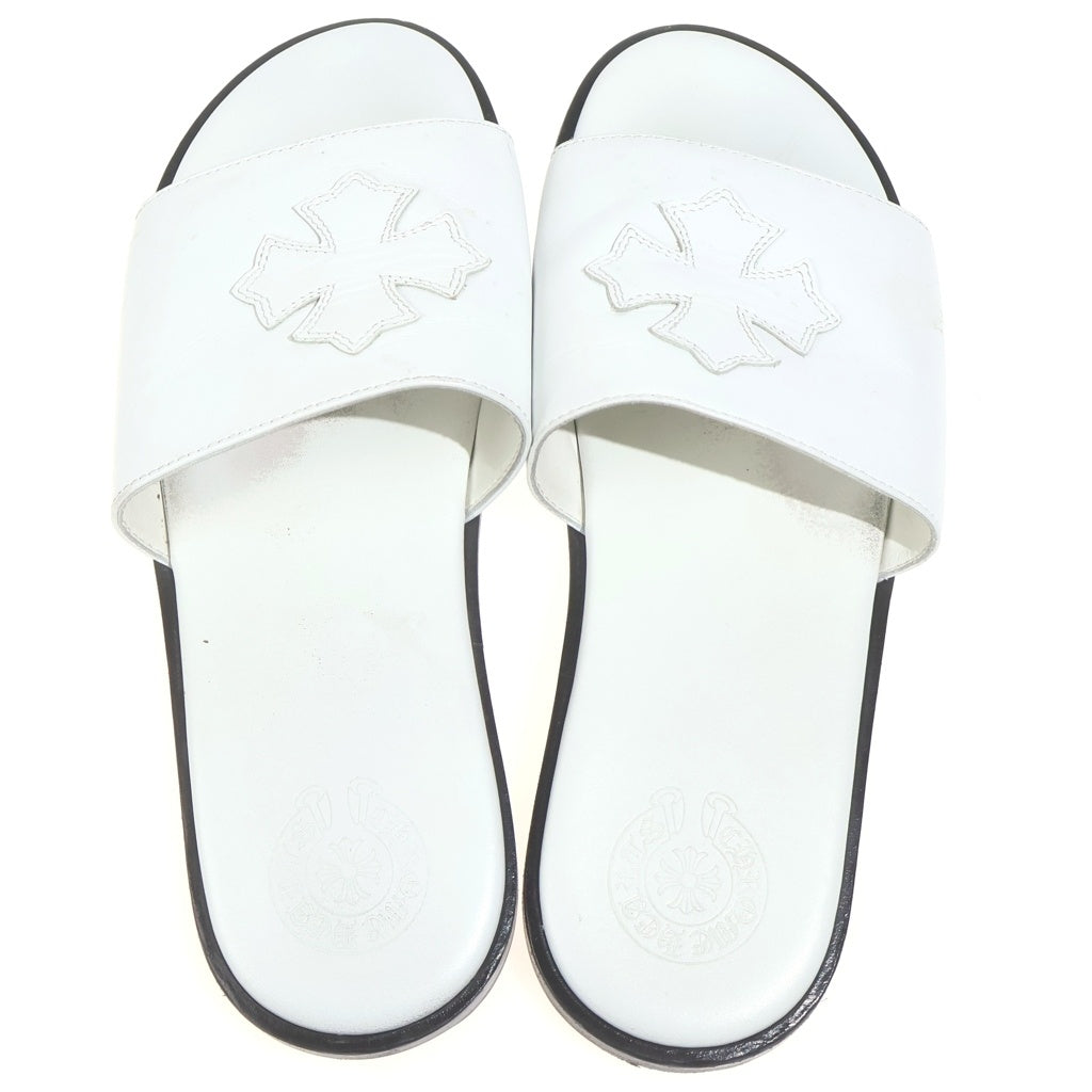 CHROME HEARTS(クロムハーツ) CH SLIDE LEATHER CHプラスパッチレザーサンダル ホワイト