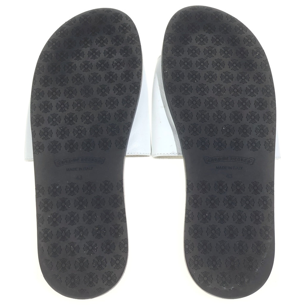 CHROME HEARTS(クロムハーツ) CH SLIDE LEATHER CHプラスパッチレザーサンダル ホワイト