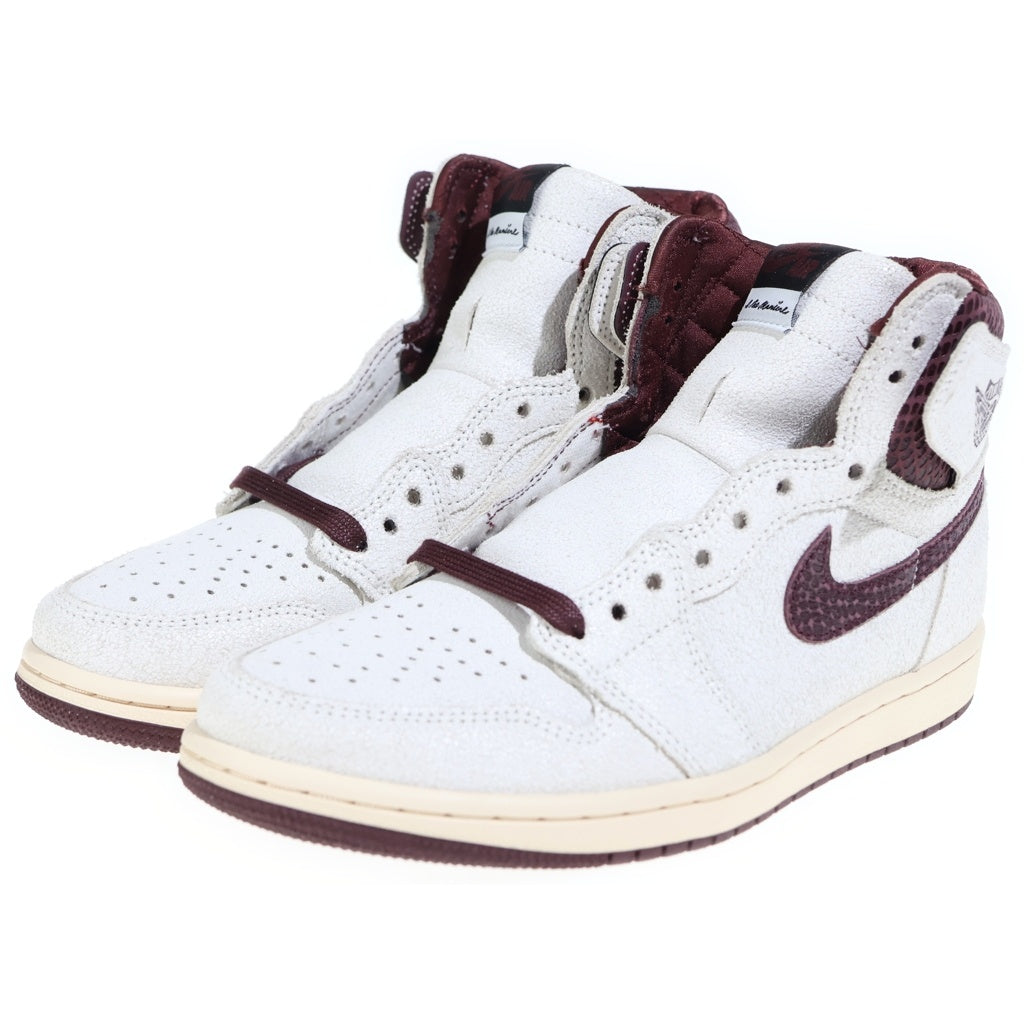 NIKE(ナイキ) ×A MA MANIERE AIR JORDAN 1 RETRO HIGH OG SP SAIL AND BURGUNDY DO7097-100 アママニエール エアジョーダン1 レトロ ハイカットスニーカー US8/26cm