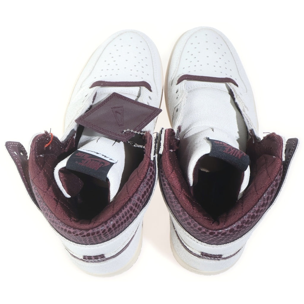NIKE(ナイキ) ×A MA MANIERE AIR JORDAN 1 RETRO HIGH OG SP SAIL AND BURGUNDY DO7097-100 アママニエール エアジョーダン1 レトロ ハイカットスニーカー US8/26cm