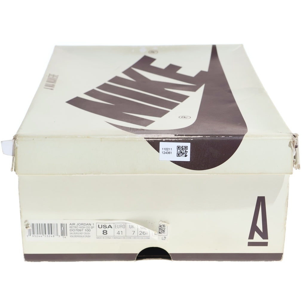 NIKE(ナイキ) ×A MA MANIERE AIR JORDAN 1 RETRO HIGH OG SP SAIL AND BURGUNDY DO7097-100 アママニエール エアジョーダン1 レトロ ハイカットスニーカー US8/26cm