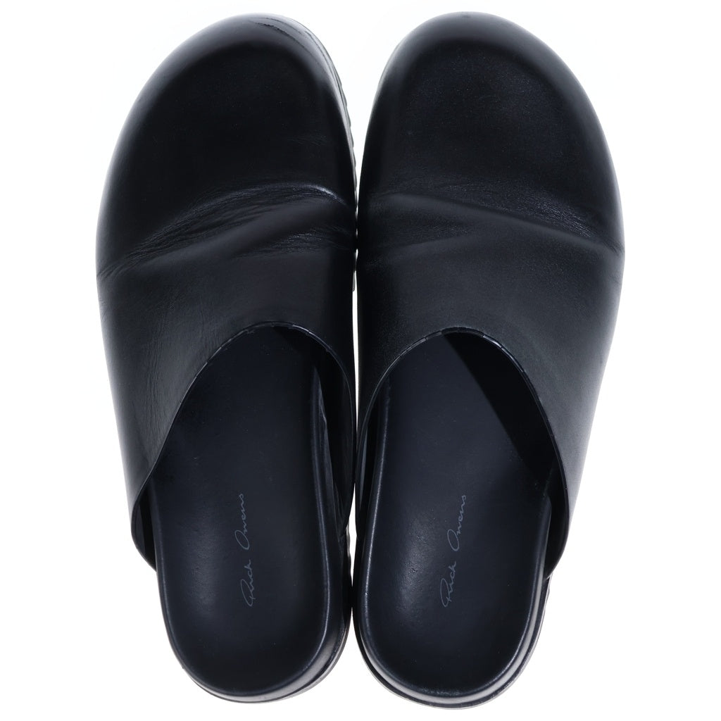 Rick Owens(リックオウエンス) Leather flat mules レザーフラット