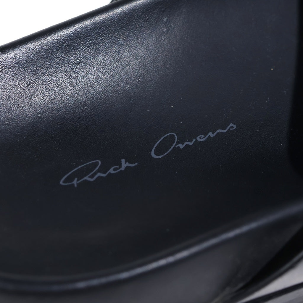 Rick Owens(リックオウエンス) Leather flat mules レザーフラットミュール サンダル 02D3849 ブラック
