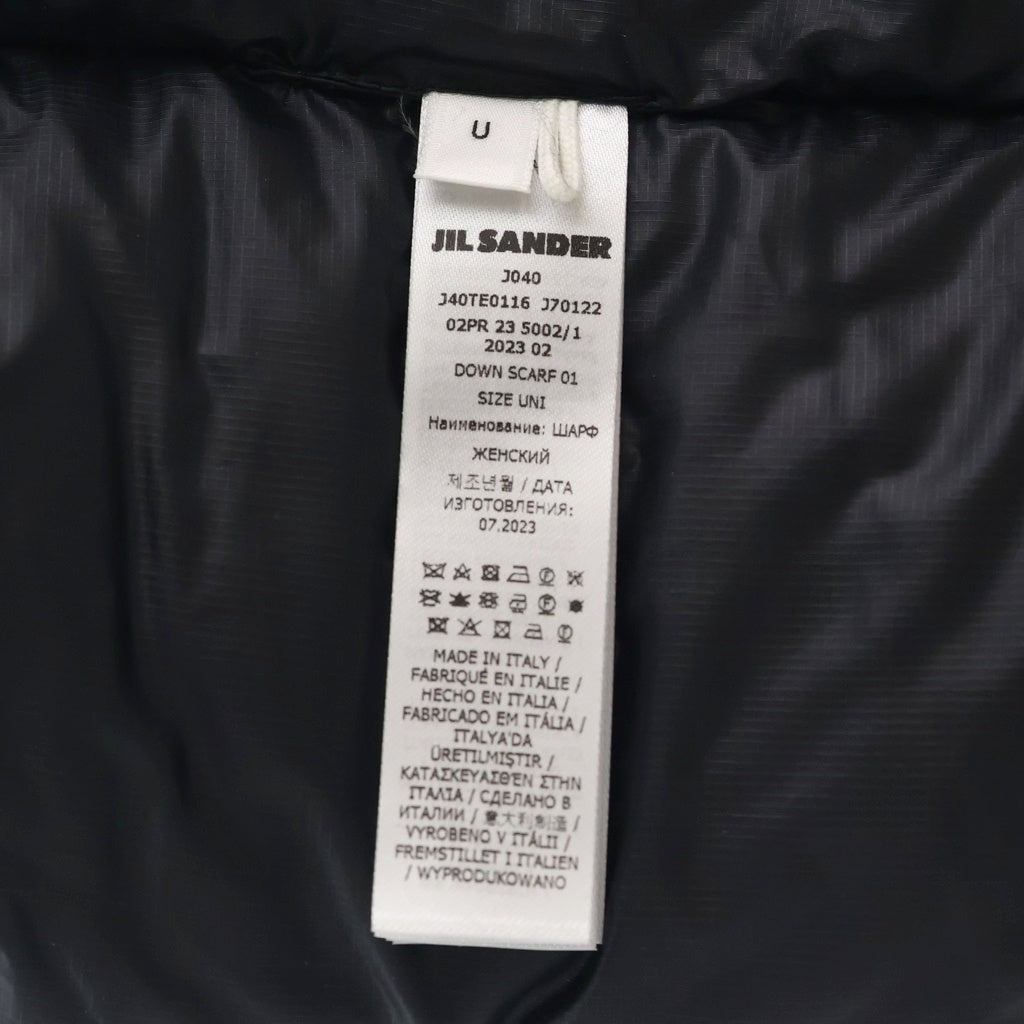 JIL SANDER +(ジルサンダープラス) 23AW Down Scarf ダウンスカーフ J40TE0116 J70122 ブラック