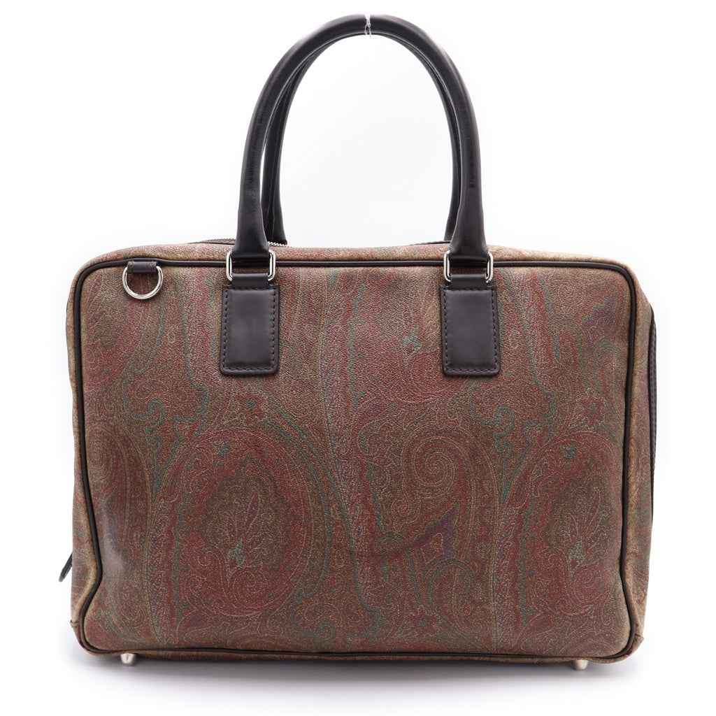ETRO(エトロ) Paisley Briefcase ペイズリー ビジネスバッグ 2WAY 総柄 ブラウン