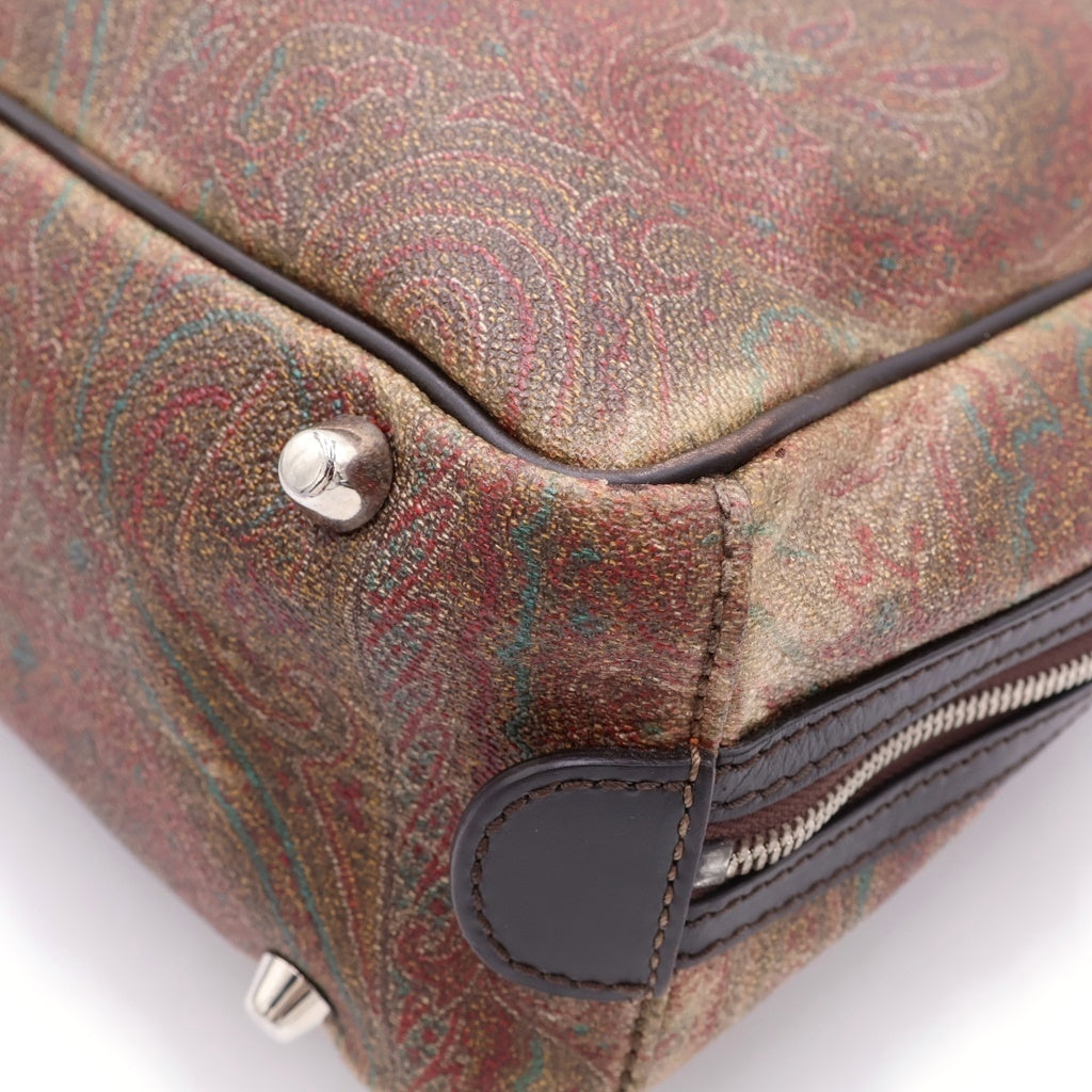 ETRO(エトロ) Paisley Briefcase ペイズリー ビジネスバッグ 2WAY 総柄 ブラウン