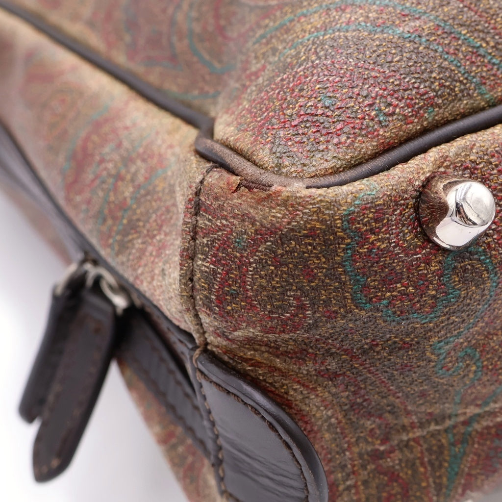 ETRO(エトロ) Paisley Briefcase ペイズリー ビジネスバッグ 2WAY 総柄 ブラウン