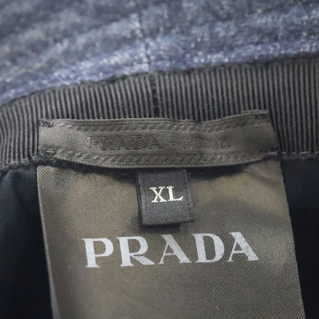 PRADA(プラダ) Denim Bucket Hat デニム ロゴプレート バケットハット P101 2021 8459 インディゴ