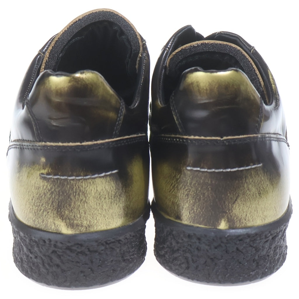 MM6 Maison Margiela(エムエムシックスメゾンマルジェラ) Numeric-patch ニューメリックパッチ エナメル ローカットスニーカー ブラック/ゴールド