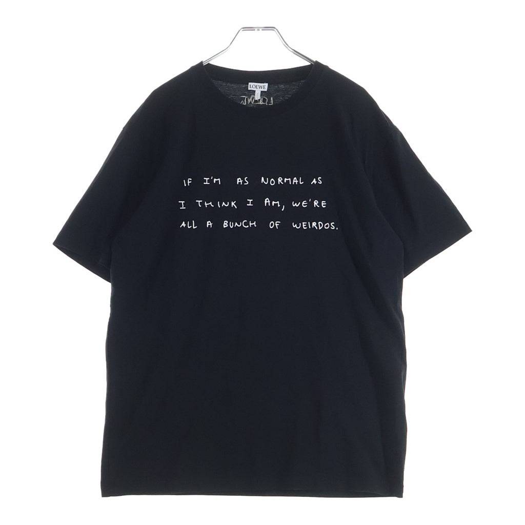 LOEWE(ロエベ) 21AW ×Joe Brainard I REMEMBER アイリメンバー テキスト 半袖Tシャツ H526Y22J39 ブラック
