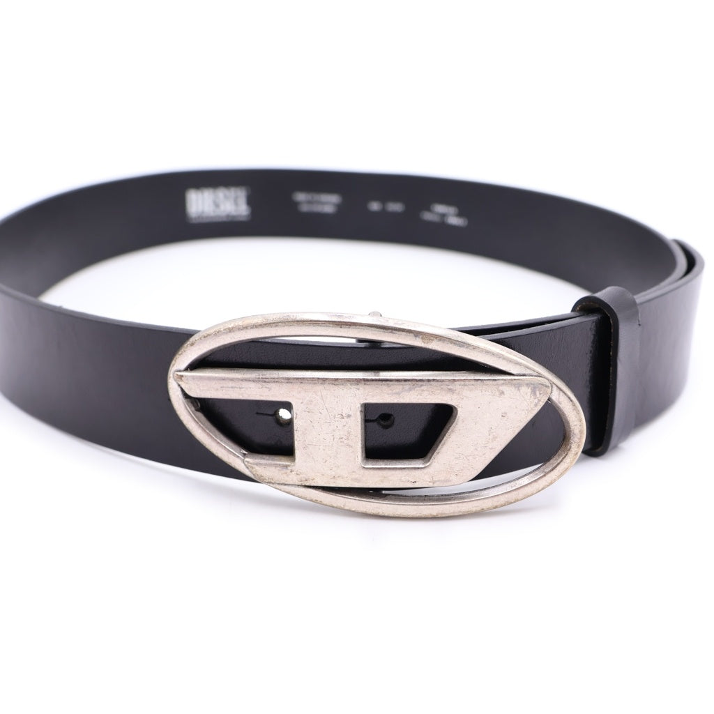 DIESEL(ディーゼル) B-1DR オーバルD ロゴバックル 85 ベルト X08516 ブラック