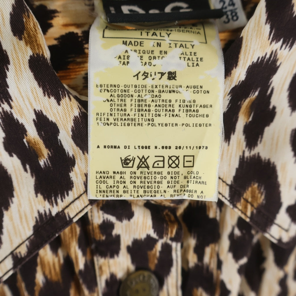 DOLCE & GABBANA(ドルチェアンドガッバーナ) Leopard print longsleeved shirt レオパード 長袖シャツ 総柄