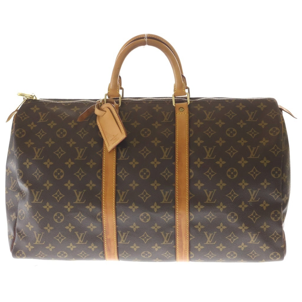 LOUIS VUITTON(ルイヴィトン) キーポル50 モノグラム PVC レザー ボストンバッグ ゴールド金具 ブラウン M41426 レディース