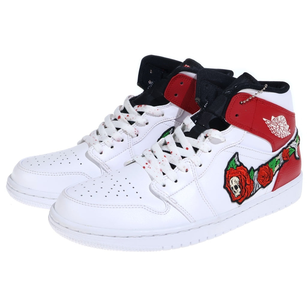 Stillalive(スティルアライブ) STILL ALIVE SKULL ROSES AJ1 MID 554724-116 ハイカットスニーカー 28.5cm/US10 ホワイト
