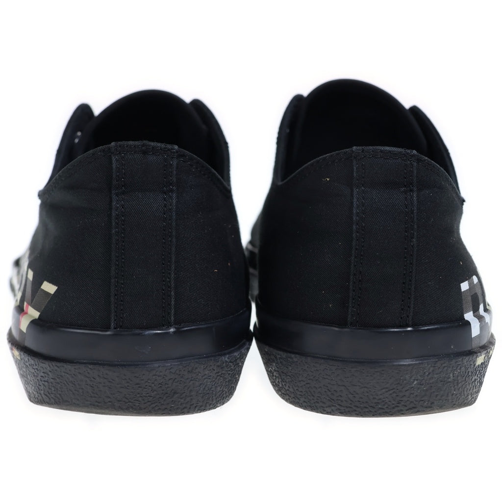 BURBERRY(バーバリー) Canvas Low サイドロゴ キャンバス ローカットスニーカー ブラック