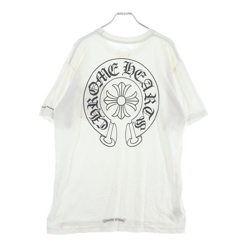 CHROME HEARTS(クロムハーツ) CH T-SHIRT バックホースシュープリント 半袖Tシャツ ホワイト