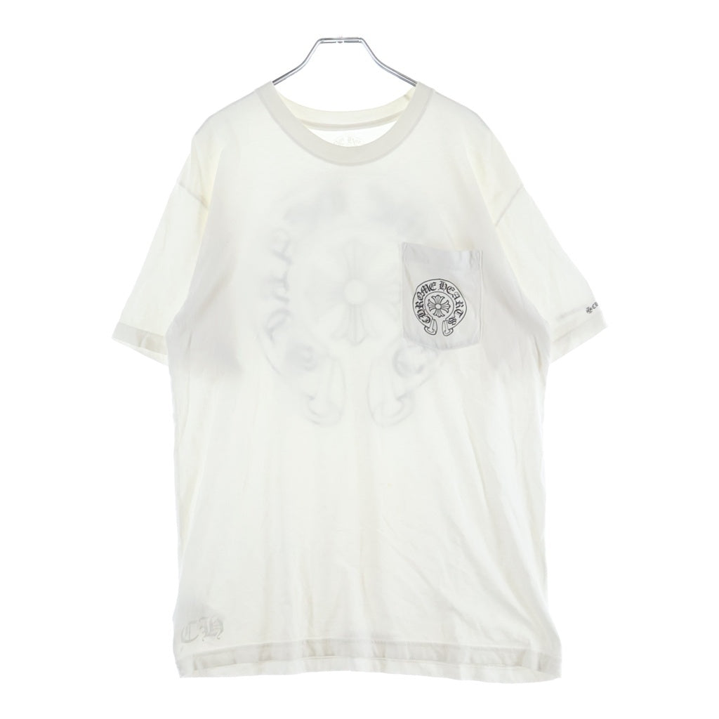 CHROME HEARTS(クロムハーツ) CH T-SHIRT バックホースシュープリント 半袖Tシャツ ホワイト