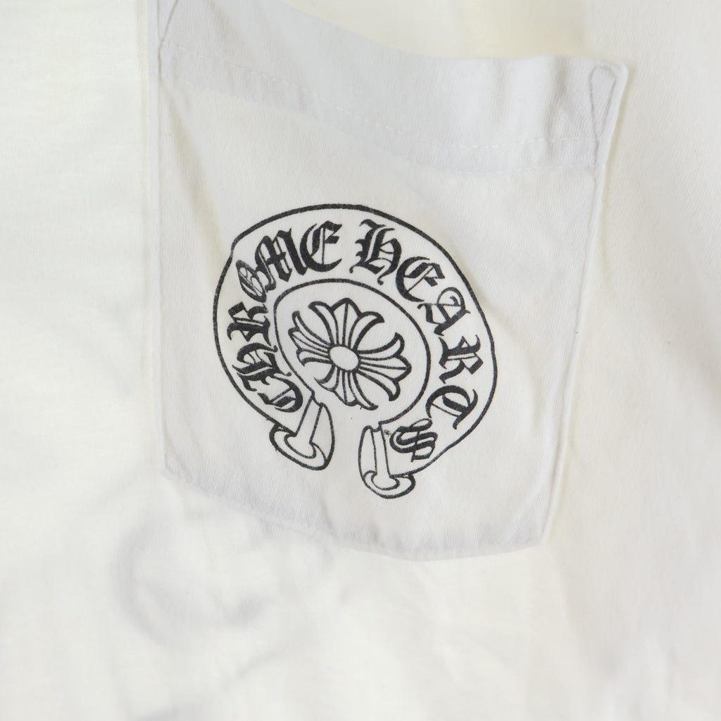 CHROME HEARTS(クロムハーツ) CH T-SHIRT バックホースシュープリント 半袖Tシャツ ホワイト